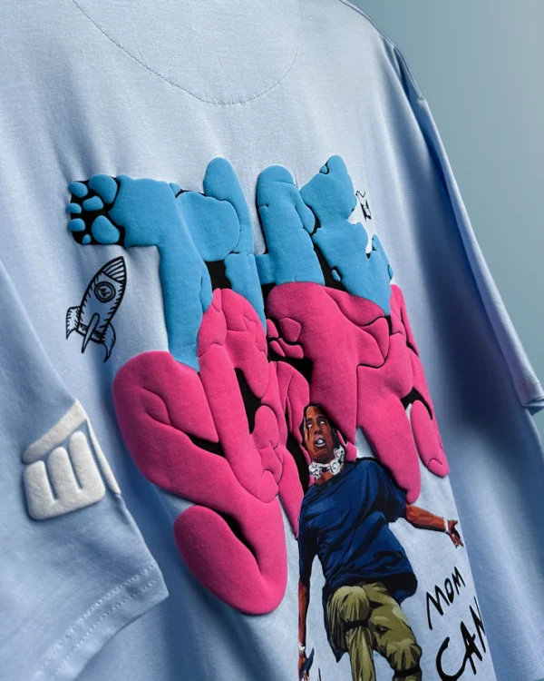 Travis Oversized T-Shirt Unisex 180 GSM Cotton Lycra with High Density Print - Image 3
