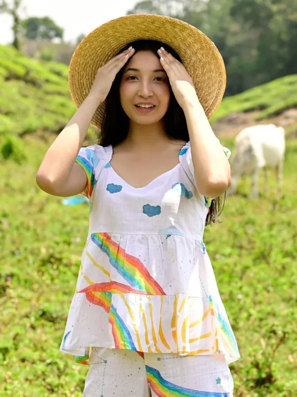 Women Multicolor Printed Cotton Top - Image 4