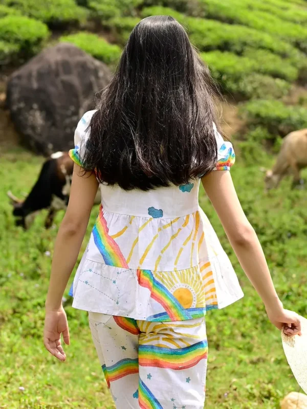 Women Multicolor Printed Cotton Top - Image 2