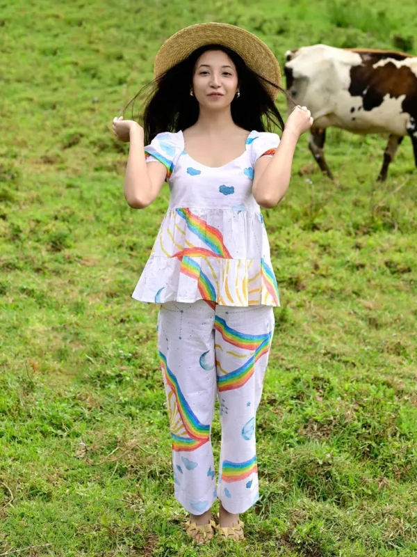 Women Multicolor Printed Cotton Top